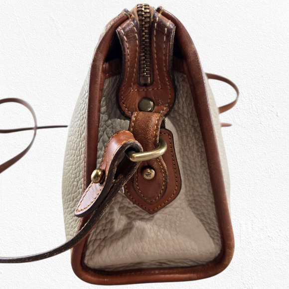 80s Vintage Dooney and Bourke Pebbled Leather USA Made All Weather Satchel Purse - Picture 8 of 16